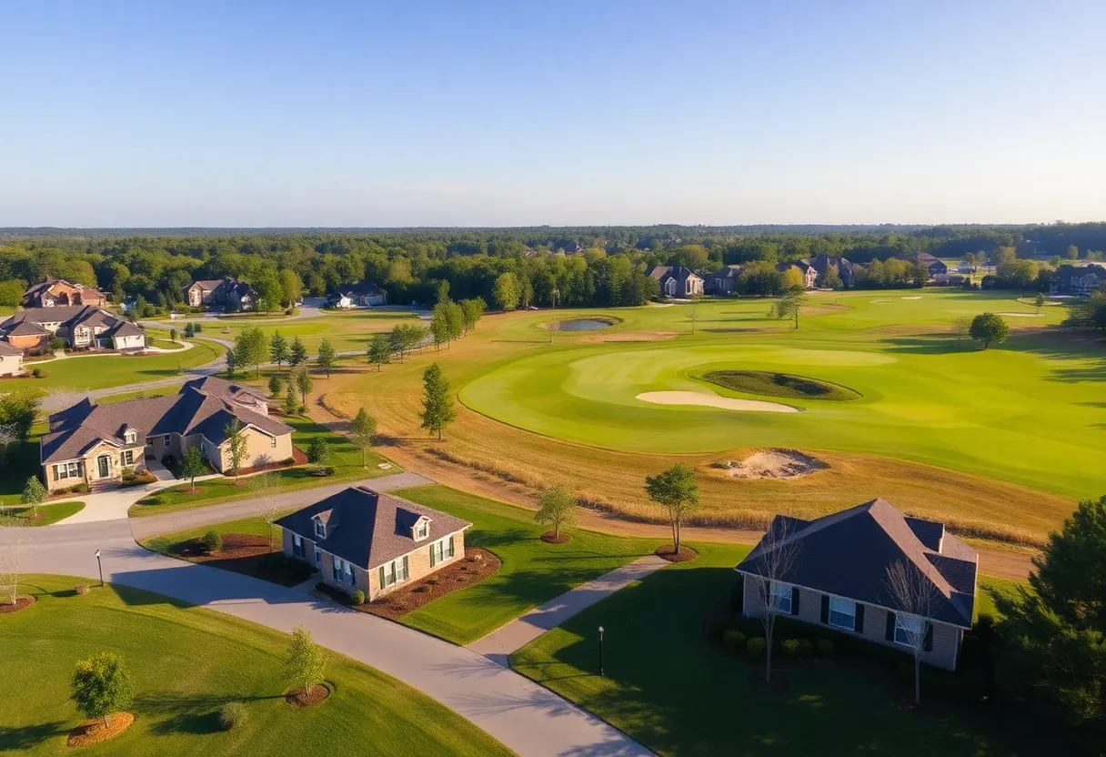 Scenic view of a luxury golf community in Lexington SC