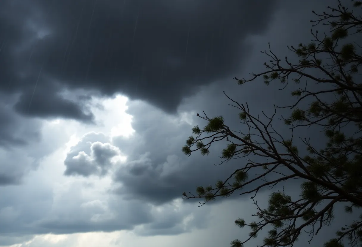 Storm clouds over Columbia, South Carolina