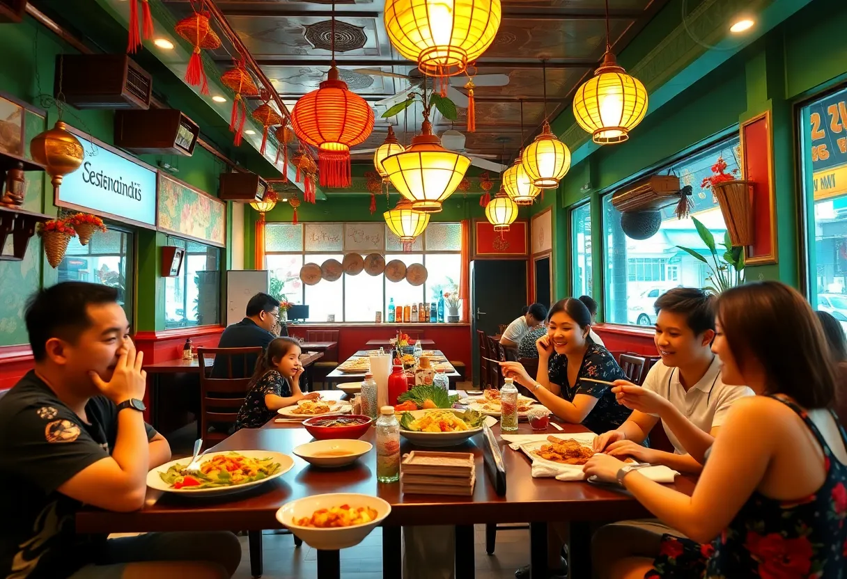 Interior view of Thai Delicacies restaurant in West Columbia