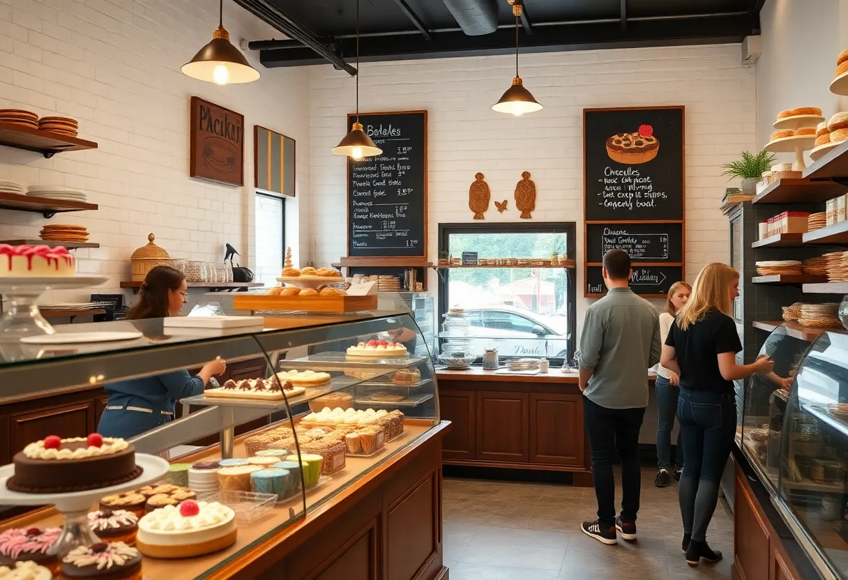 Display of freshly baked goods at Twisted Whisk Bakery