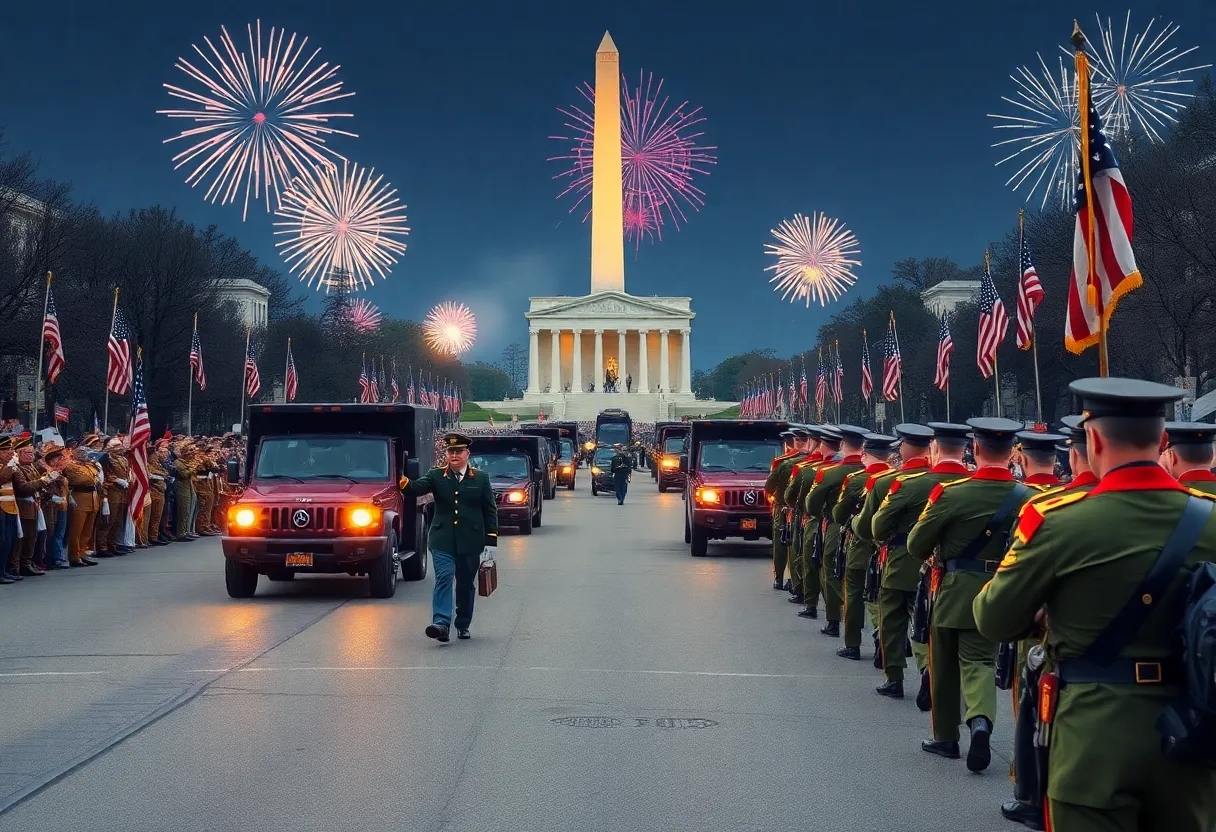 Celebration of the U.S. Army's 250th birthday with a military parade in Washington, D.C.