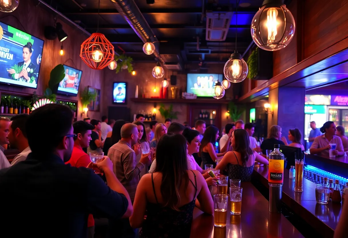Interior view of the new Baileys bar in the Vista district of Columbia.