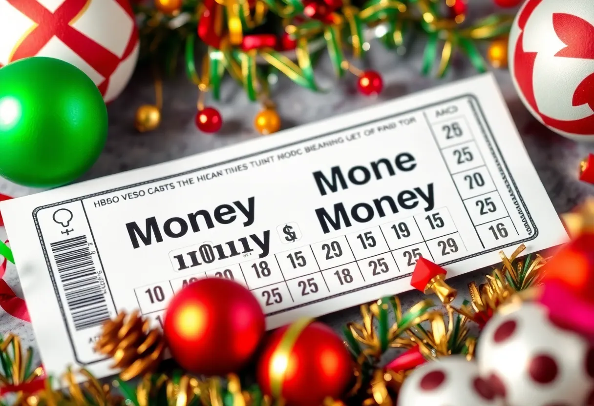 Lottery ticket celebrating a $200,000 win