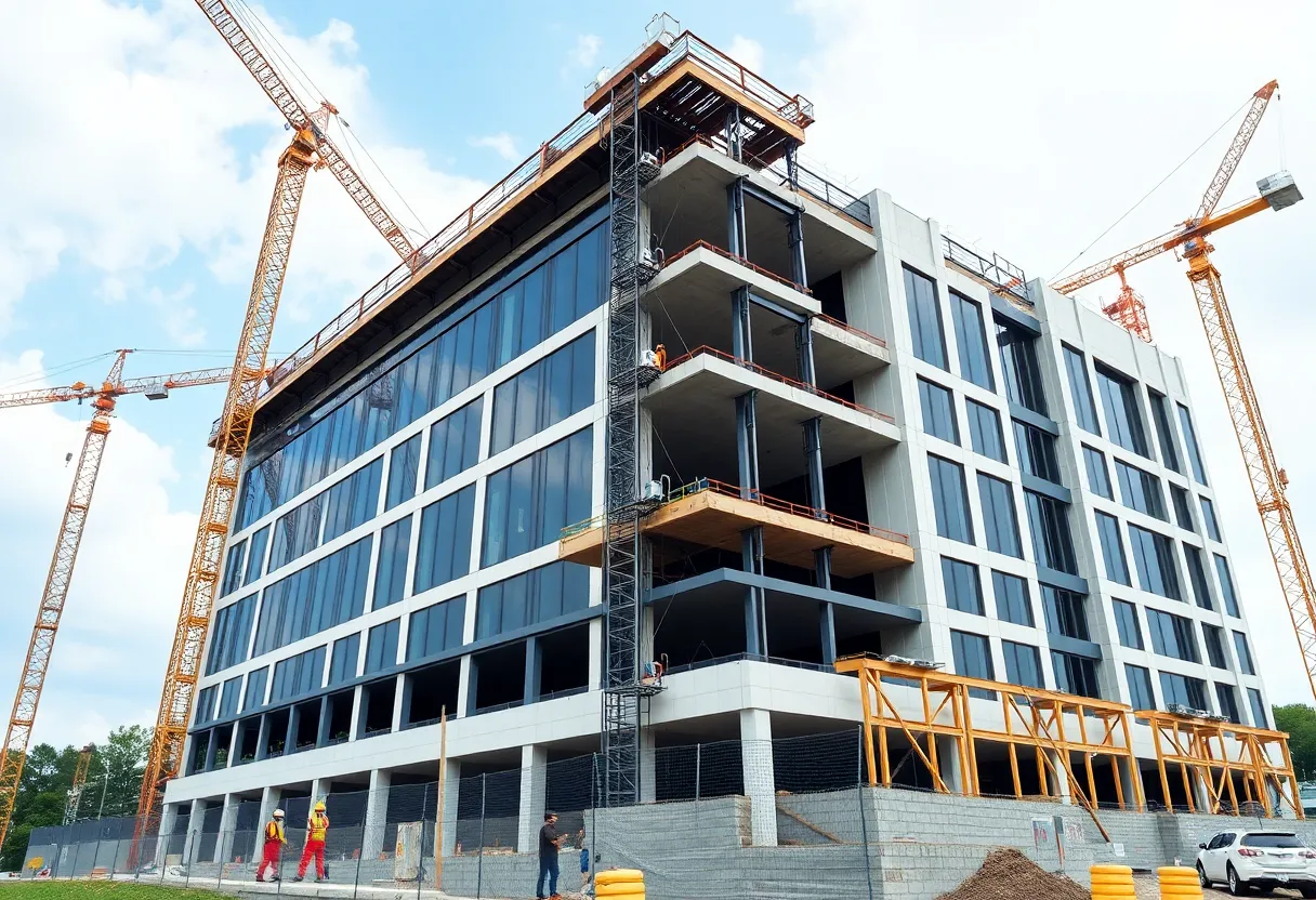 Construction of the Columbia Police Headquarters in South Carolina
