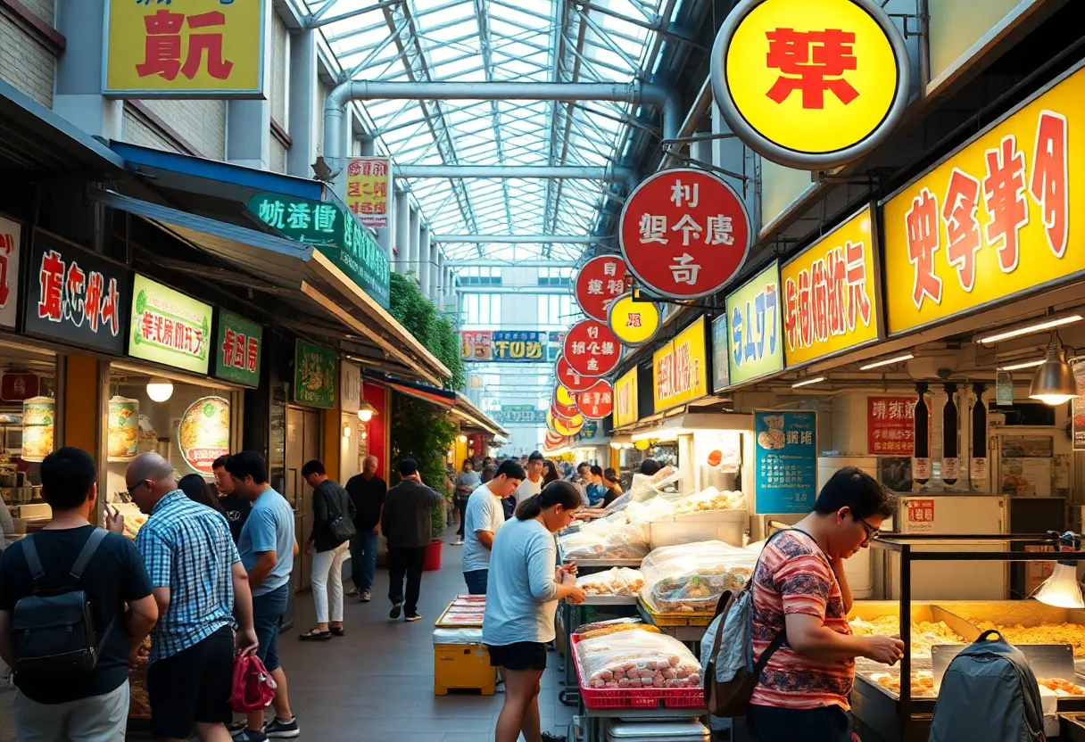 Gather COLA food hall in Columbia featuring various food vendors