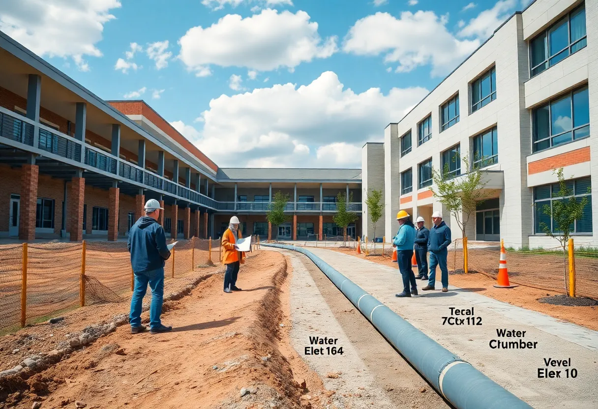 Construction site of Gray Collegiate Academy's Irmo campus