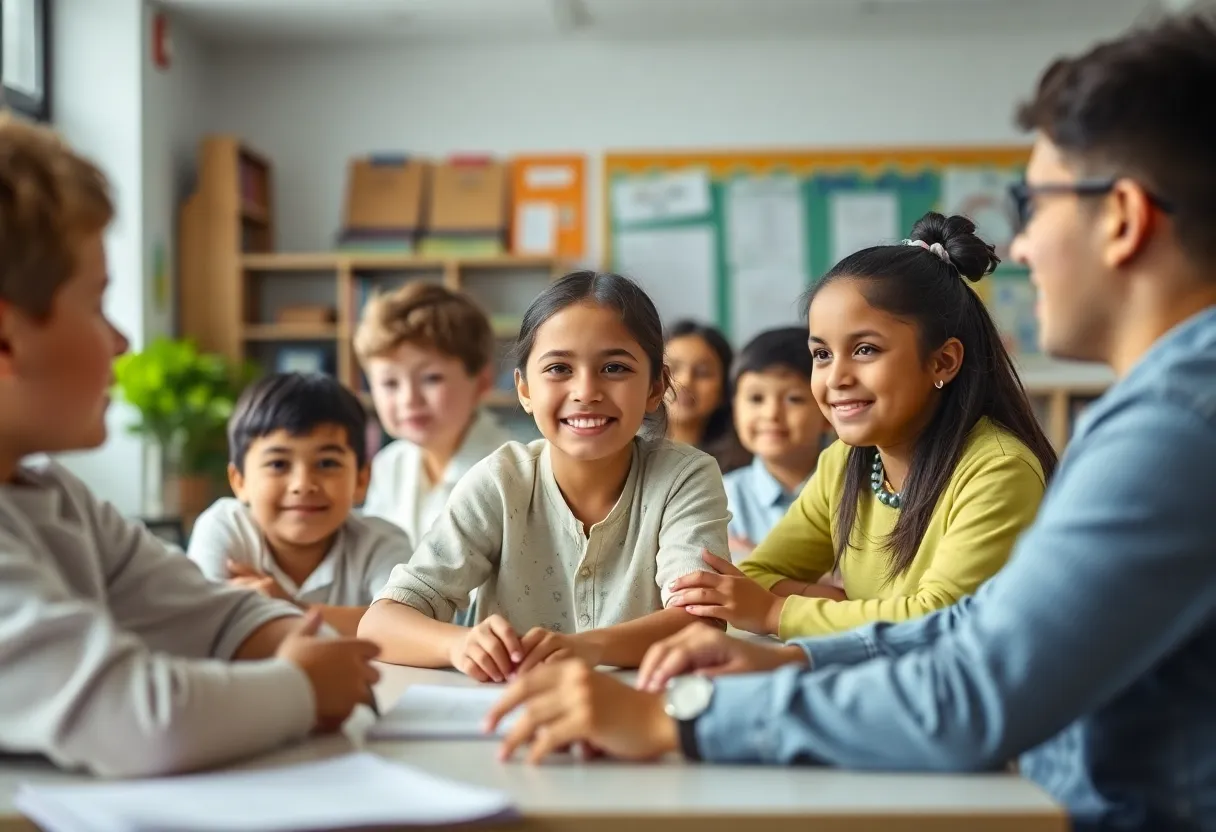 Students and teachers in a classroom in Lexington School District