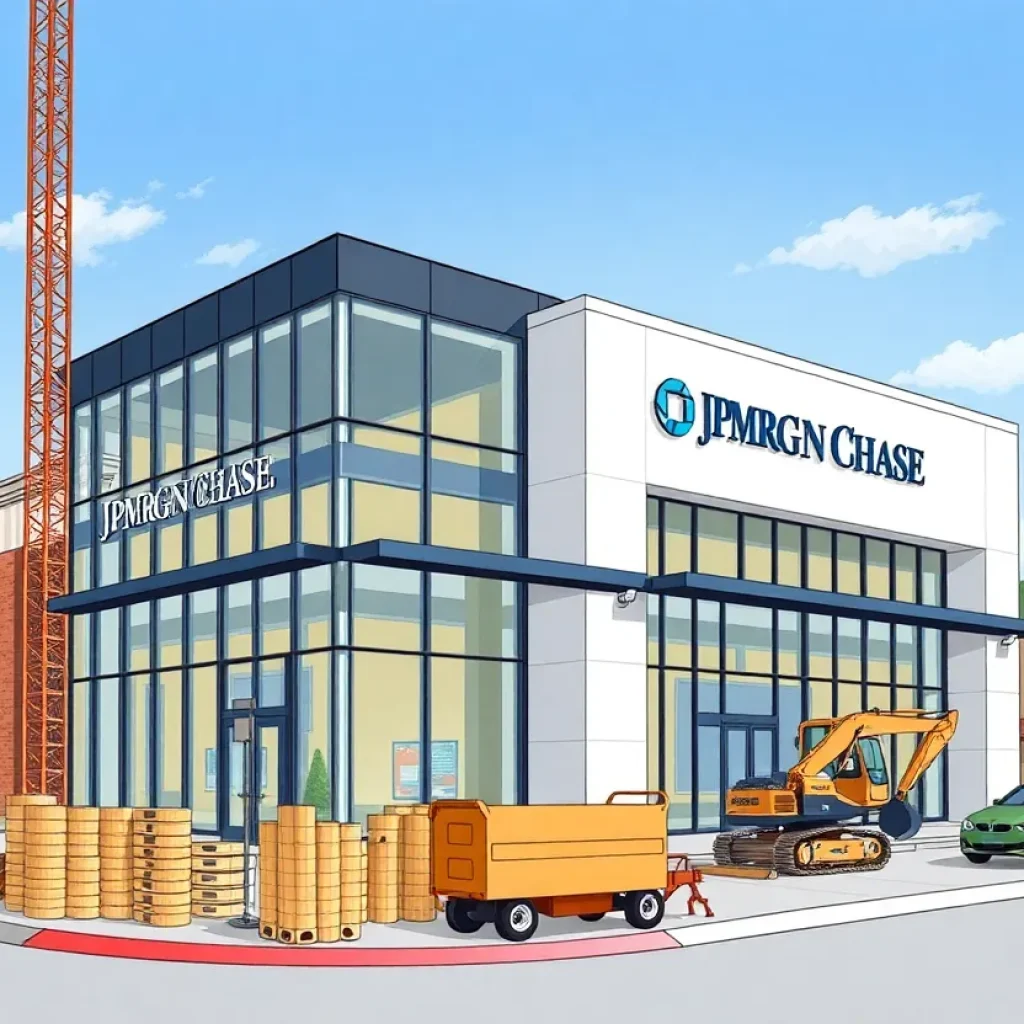 Construction site of JPMorgan Chase branch in Lexington SC