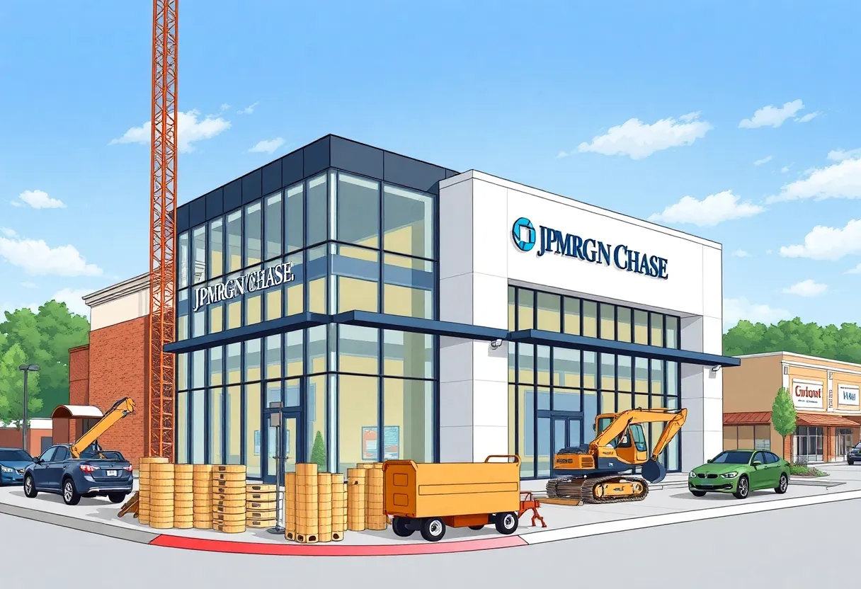 Construction site of JPMorgan Chase branch in Lexington SC