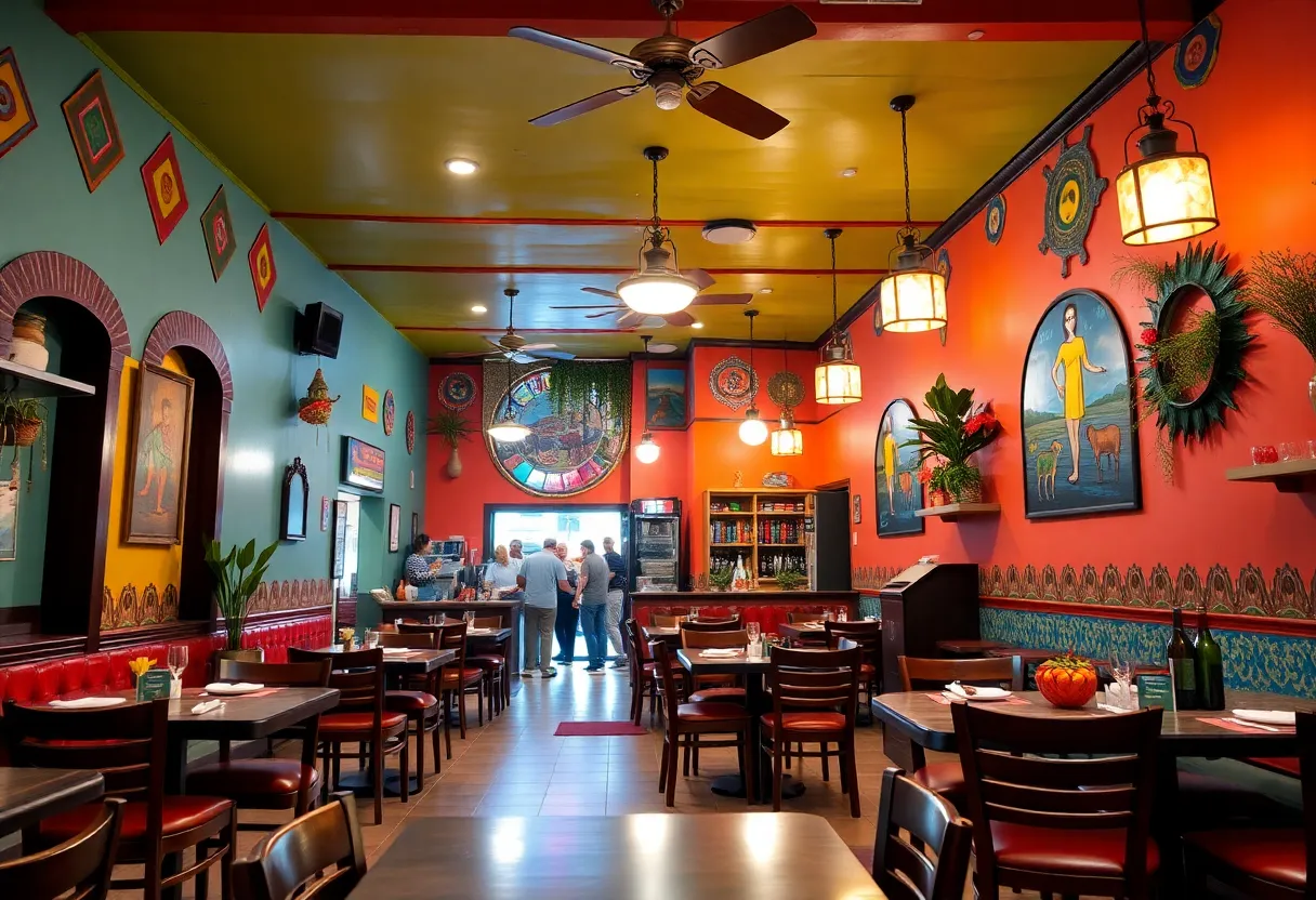 Interior view of Na’cho Margarita Restaurant in Lexington