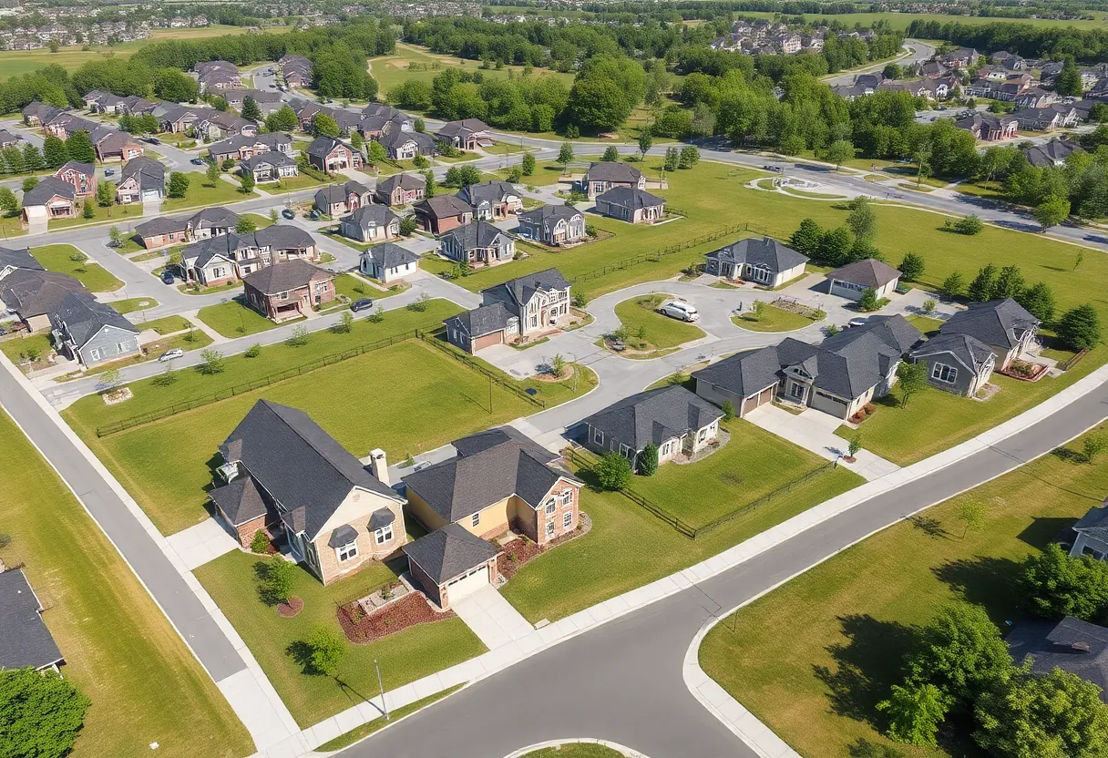 Rendering of the proposed subdivision in Lexington