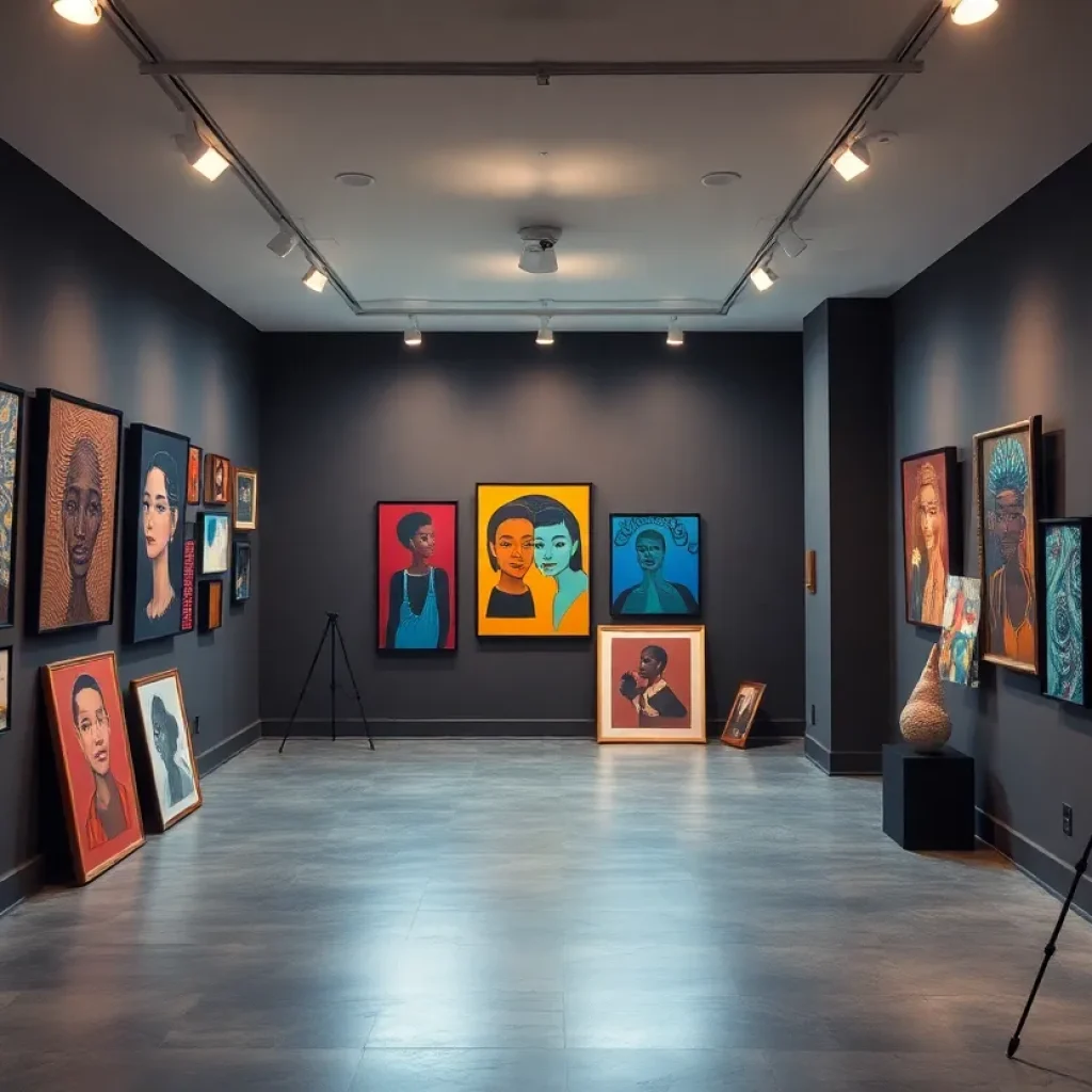 Artwork displayed at SoulHAUS gallery representing Black culture