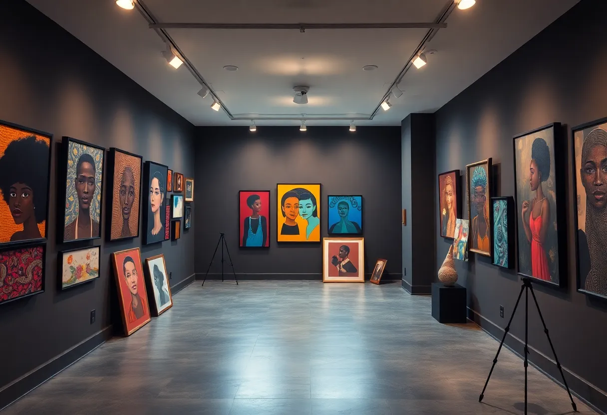 Artwork displayed at SoulHAUS gallery representing Black culture