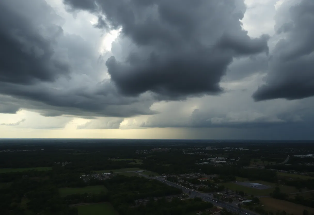 Dramatic storm clouds over South Carolina