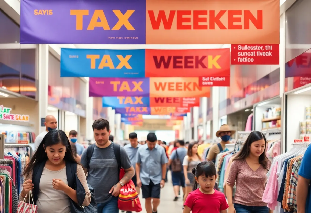 Families shopping during South Carolina Tax Free Weekend