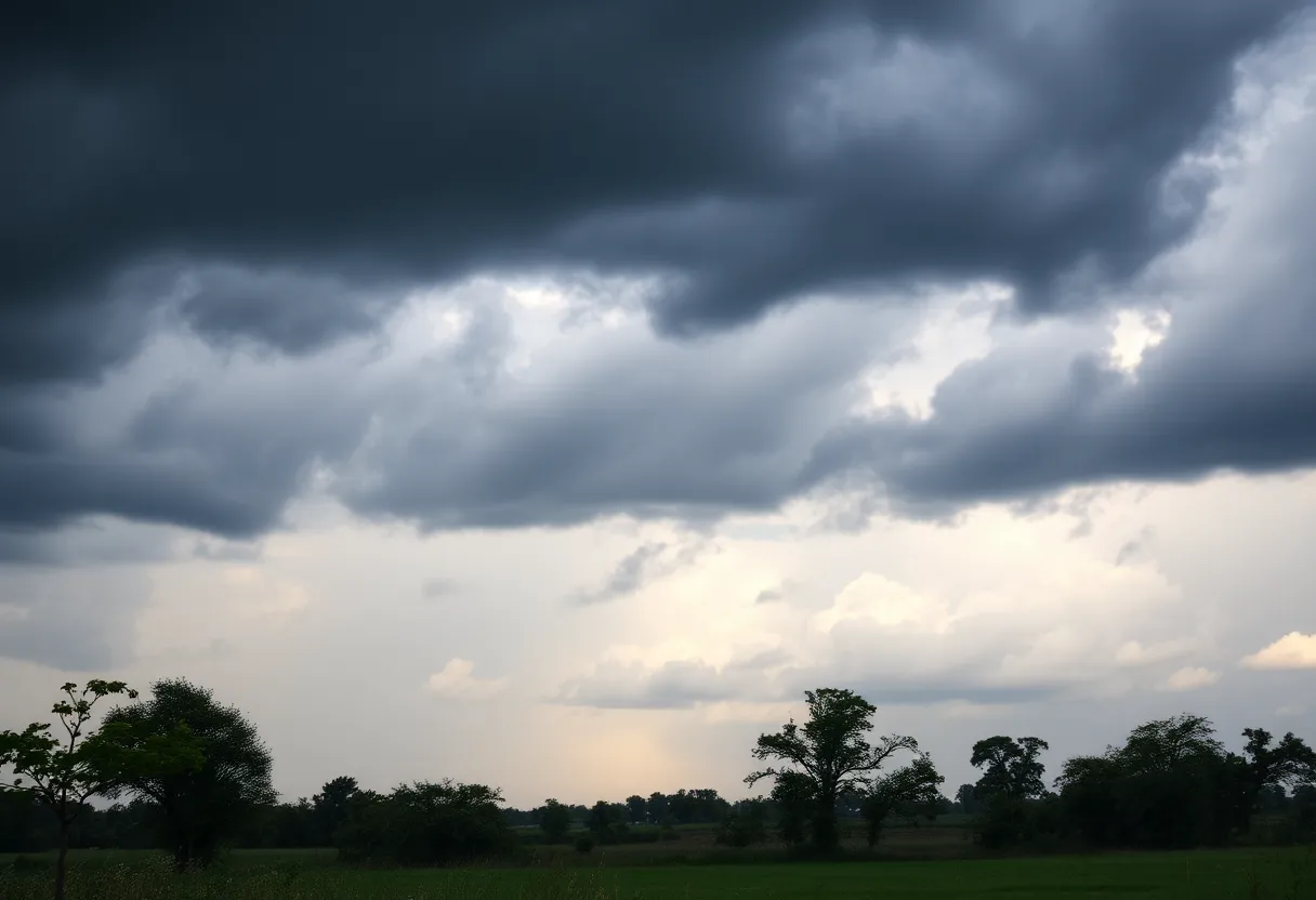 Dark clouds during a thunderstorm in Lexington County