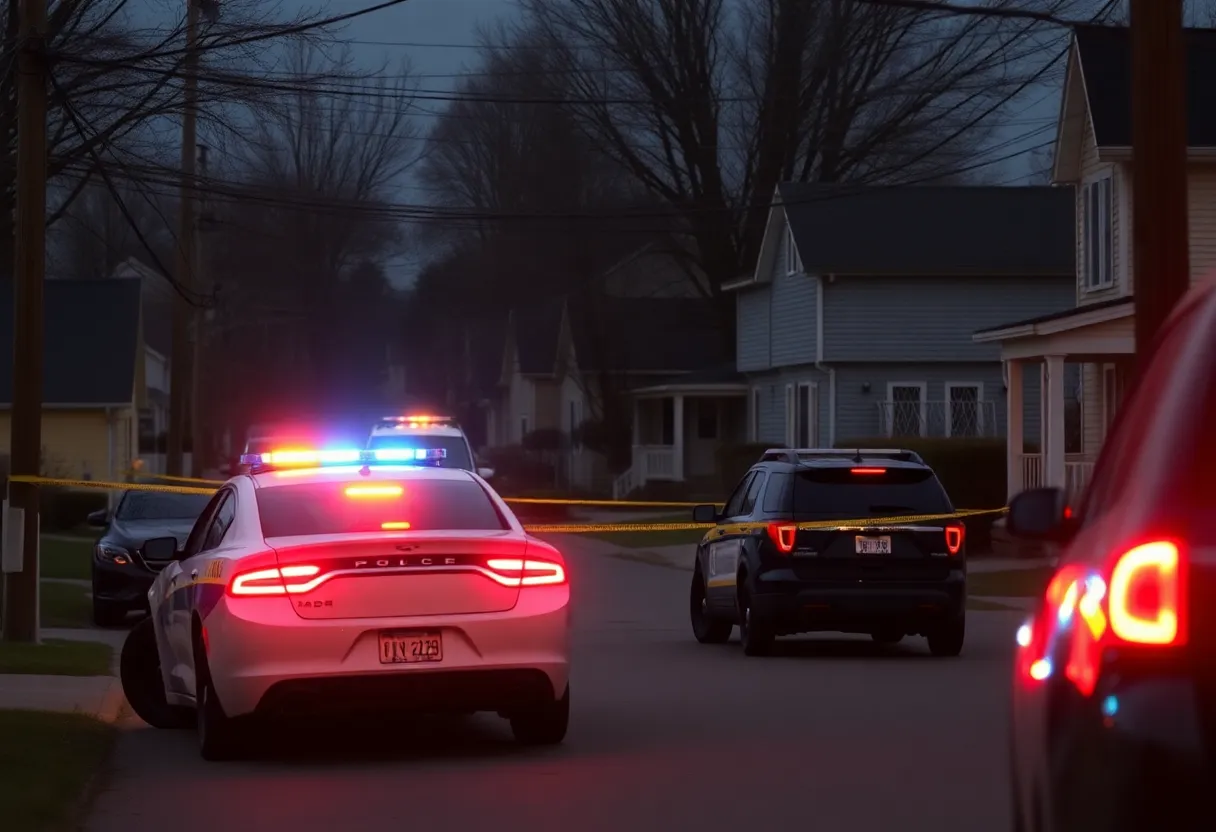 Police investigation scene in Batesburg-Leesville following a shooting.