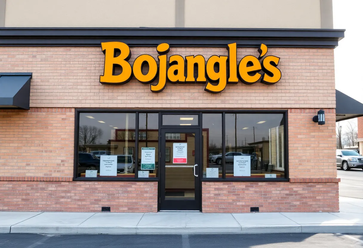 Closed Bojangles restaurant under remodeling notice