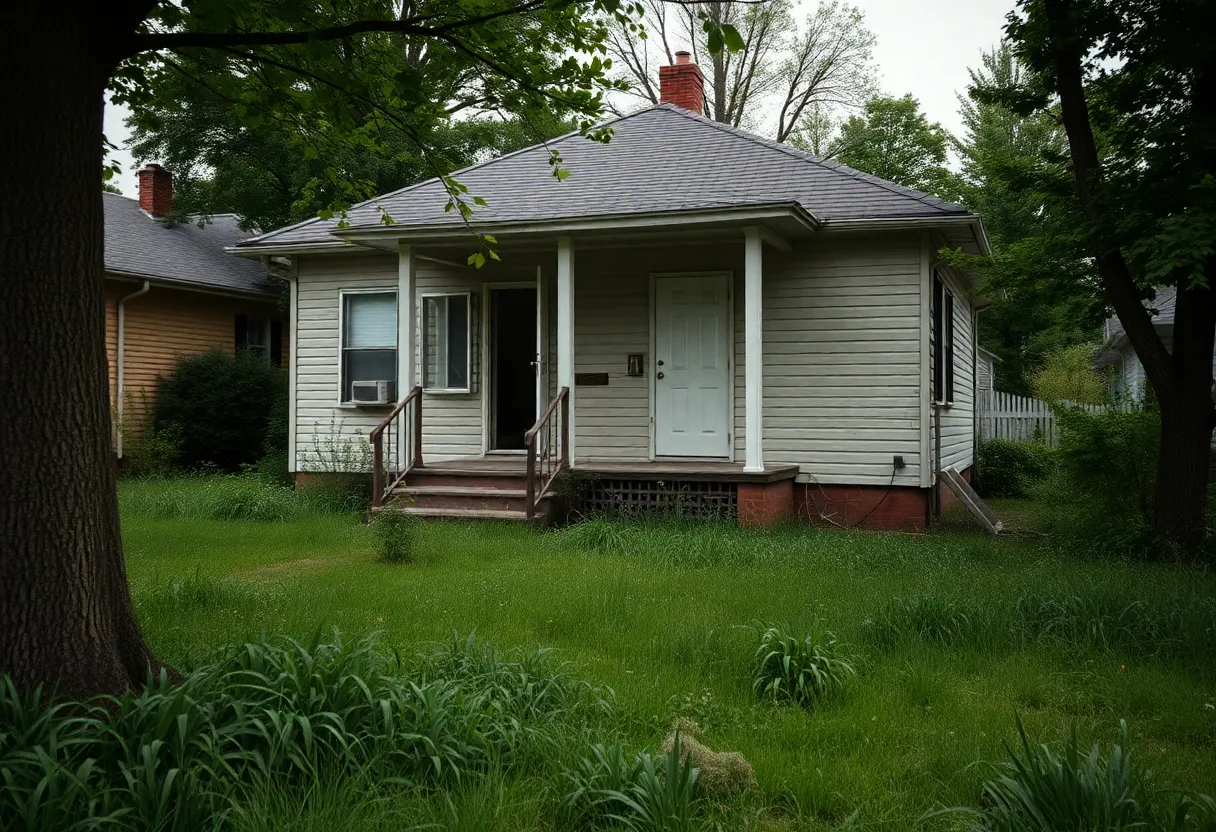 An empty and deteriorating house in Cayce's Avenues neighborhood.