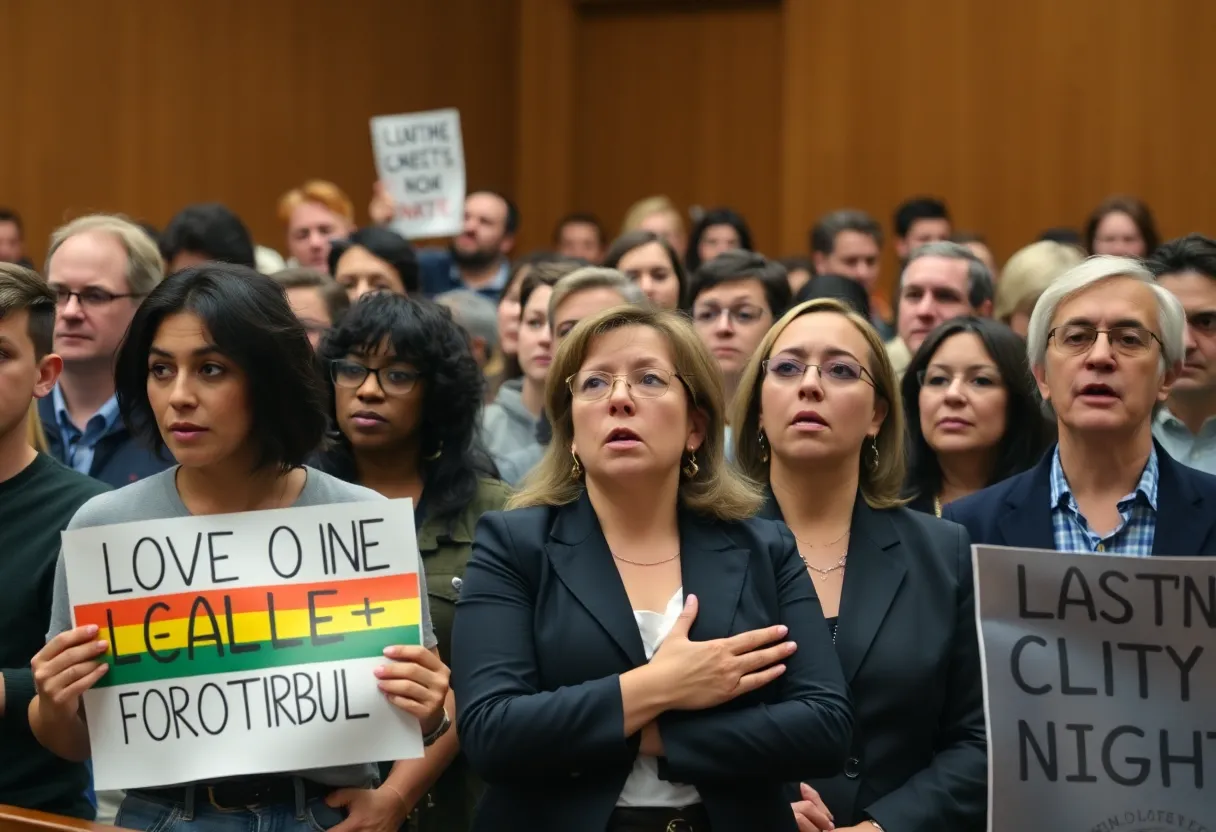 City council members discussing LGBTQ+ rights in Columbia.