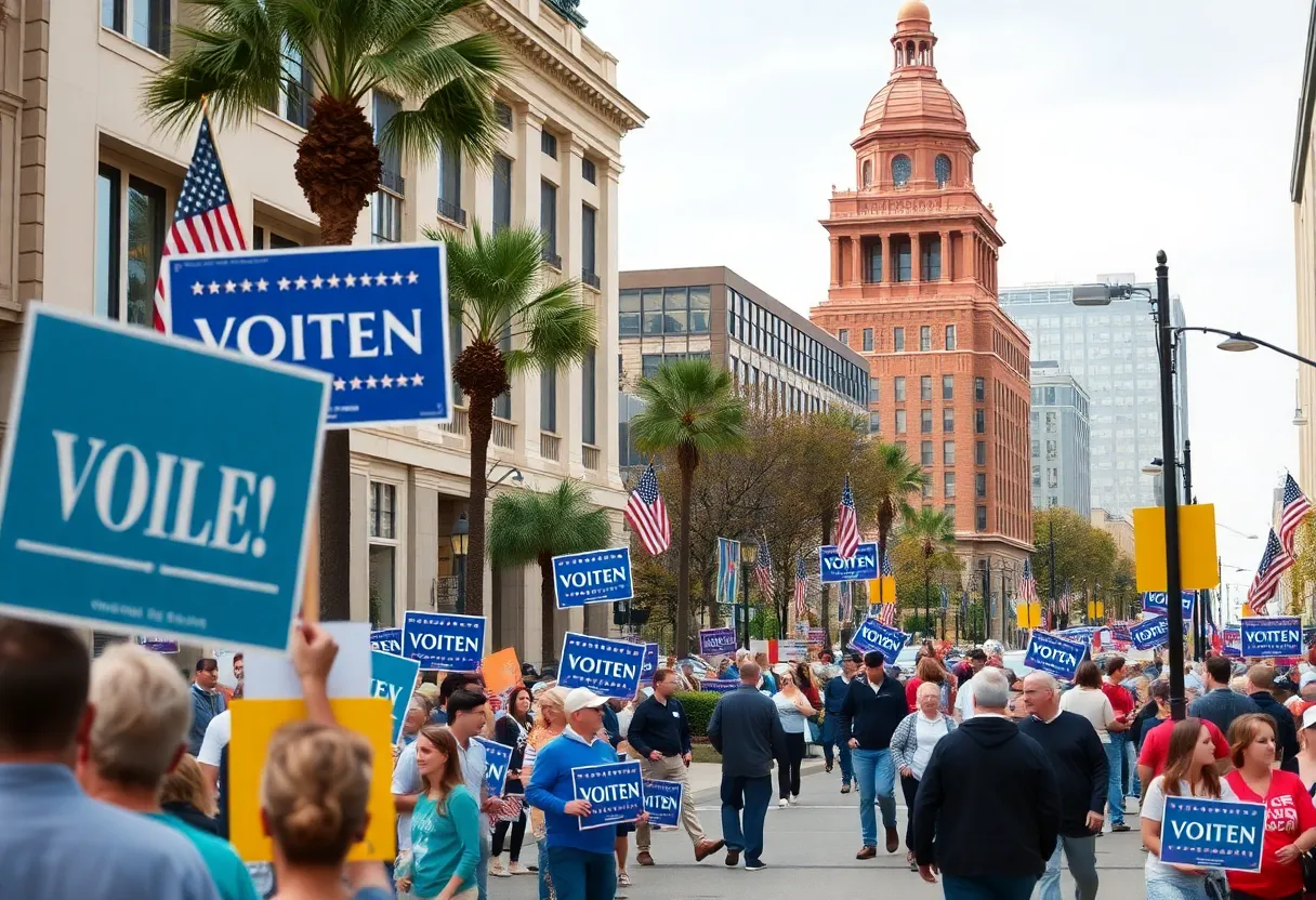 Election campaign scene in Columbia, South Carolina