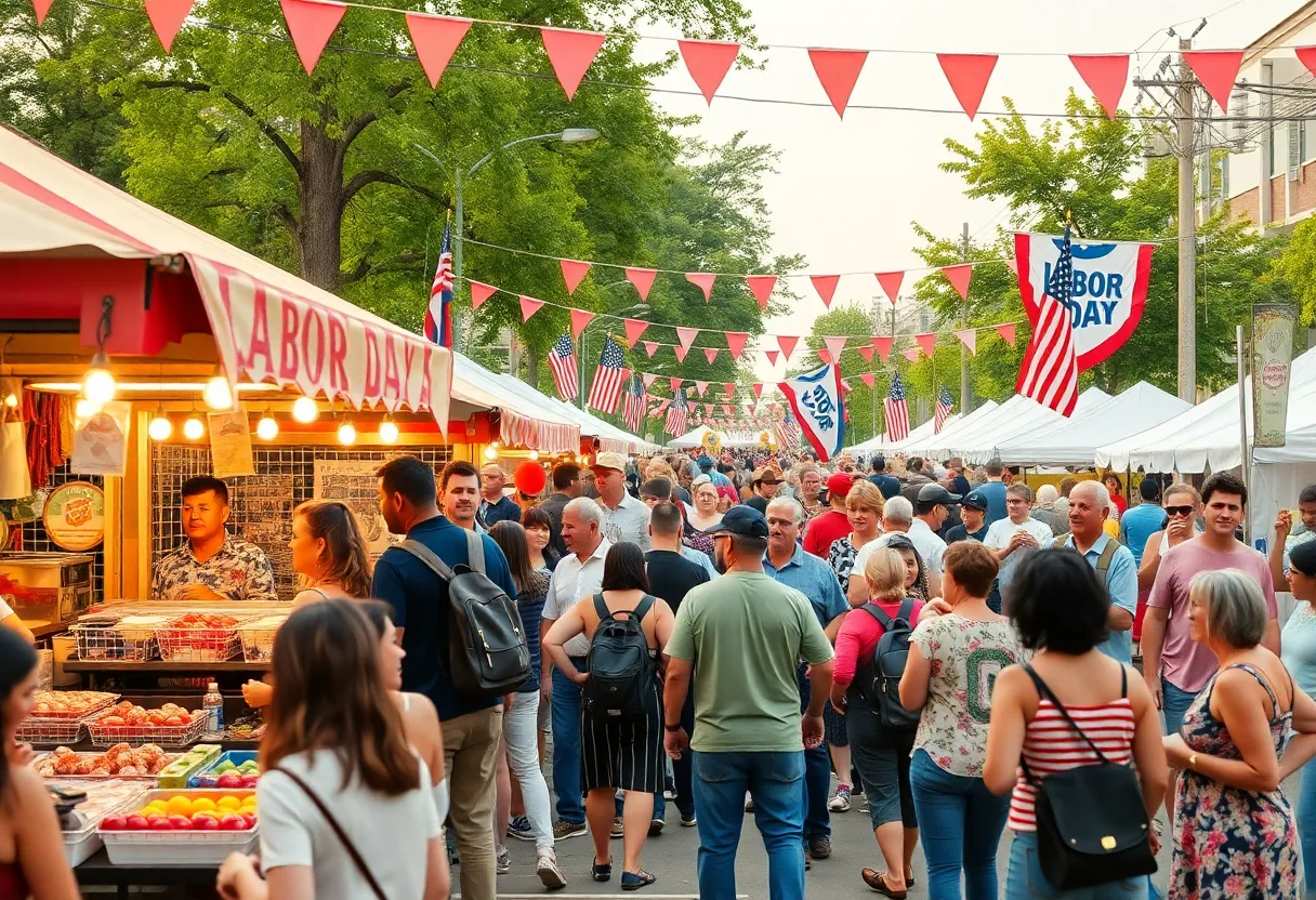 Community members enjoying Labor Day events in Columbia, S.C.