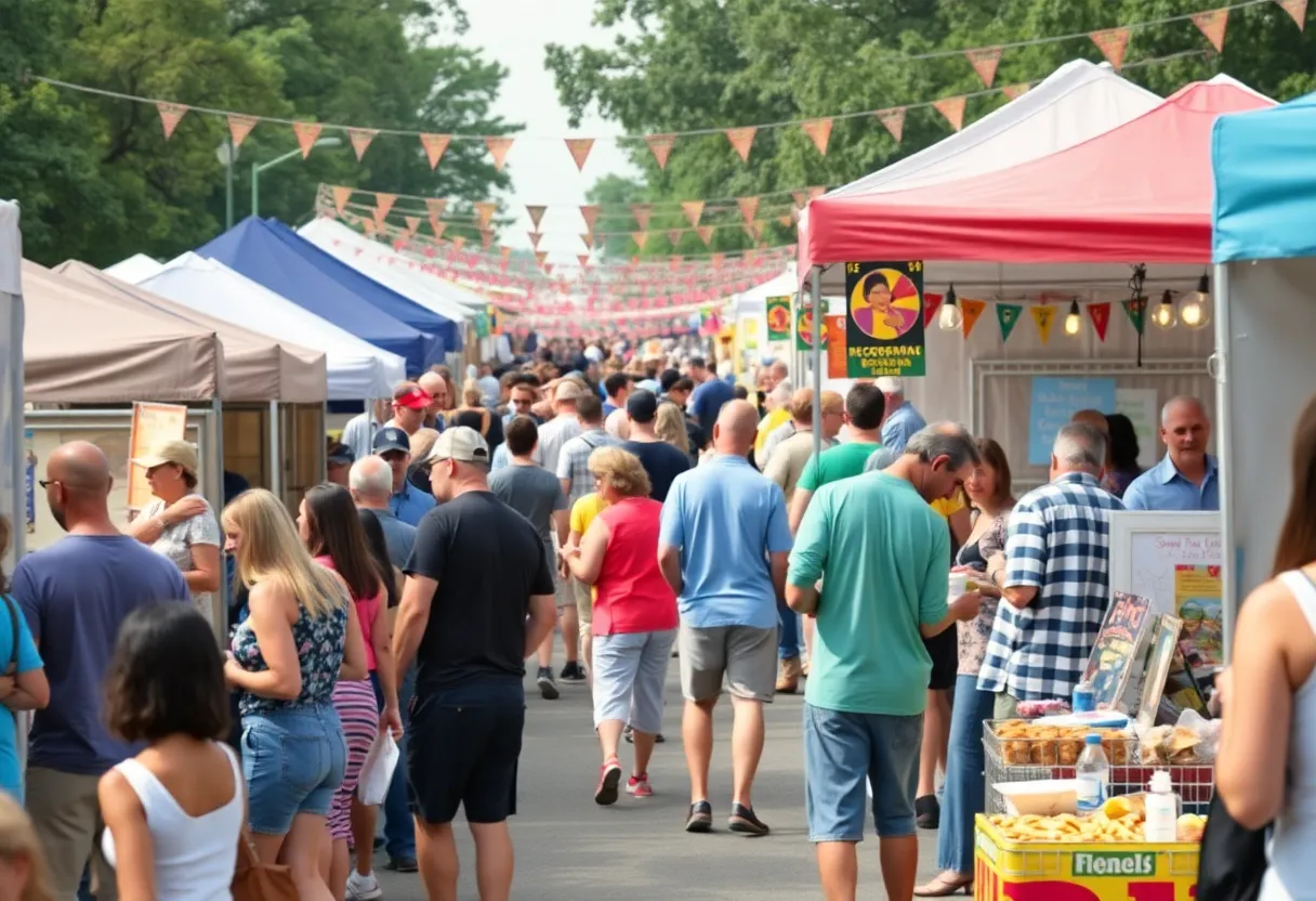 Crowd enjoying community events in Columbia SC