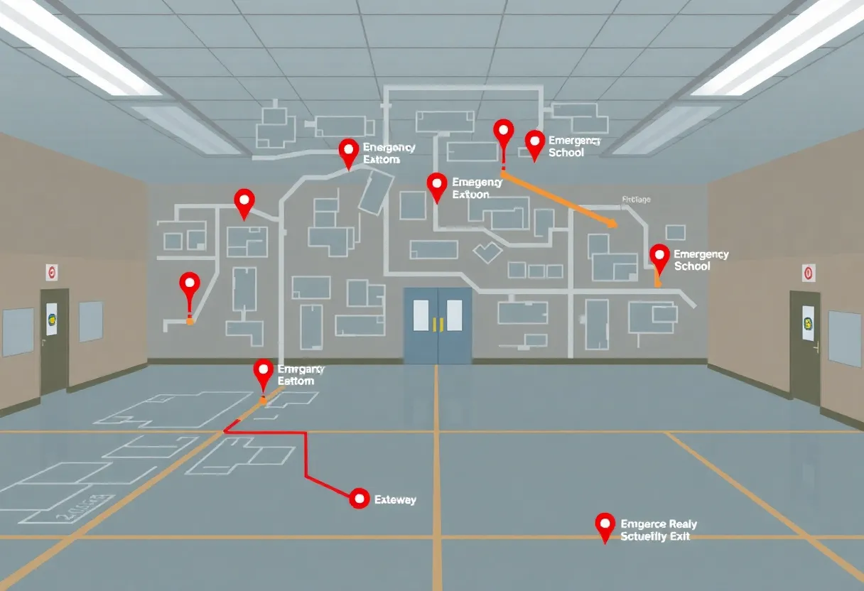 Illustration of digital maps for K-12 school safety