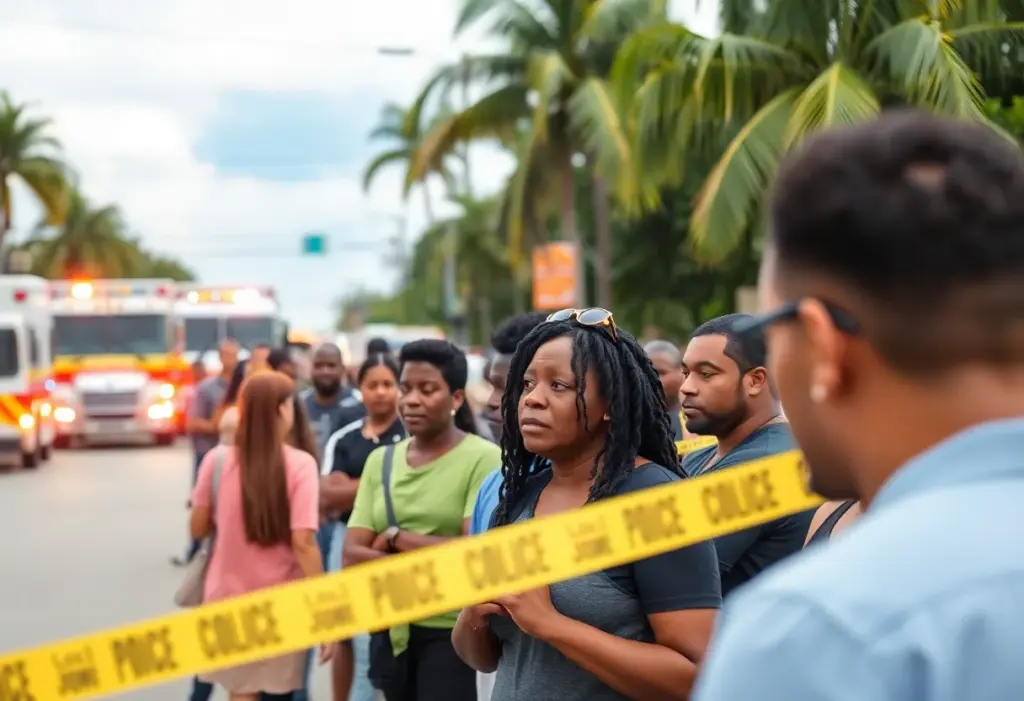 Emergency services responding to a dog attack in Fort Lauderdale