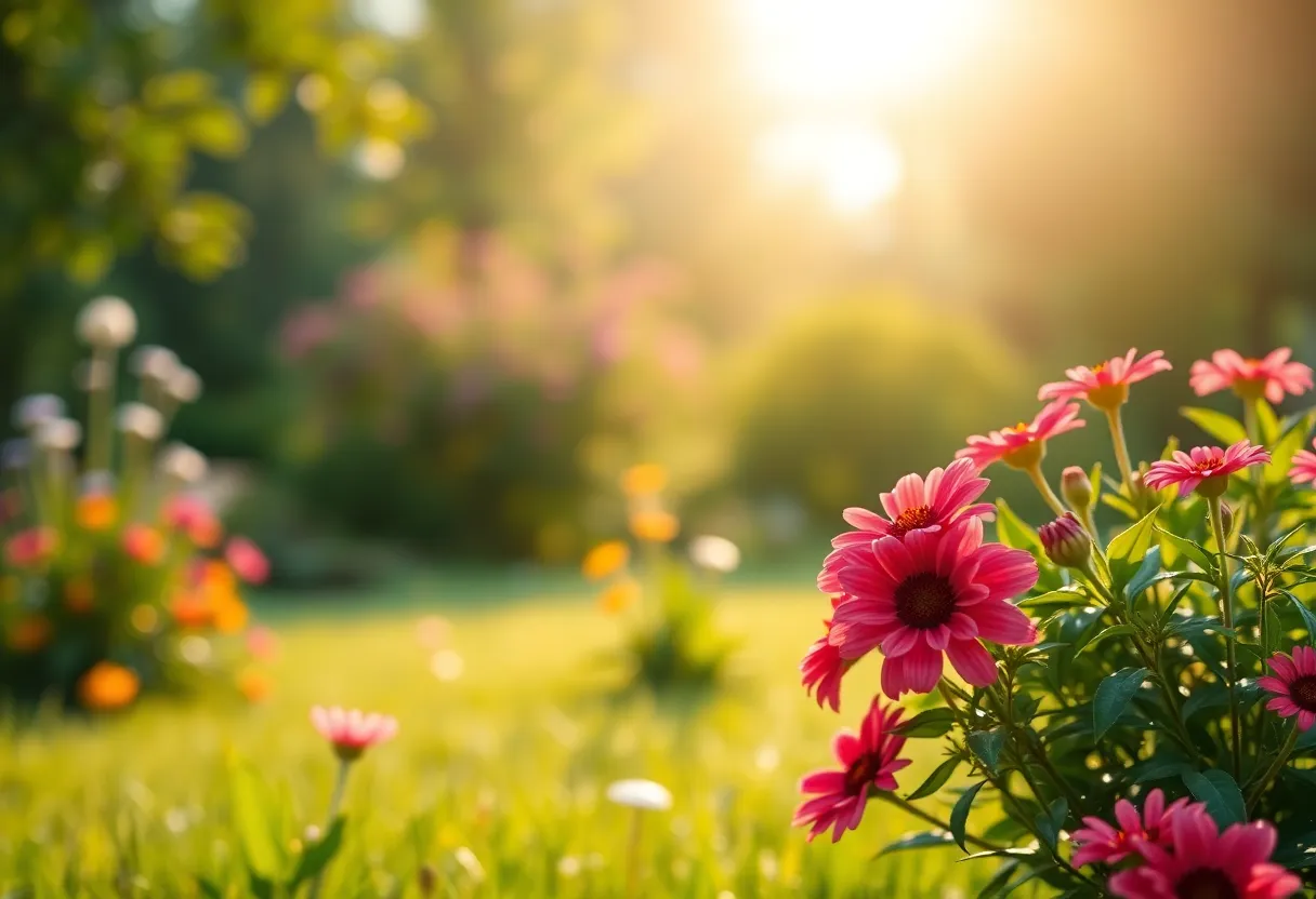 Serene landscape symbolizing healthcare and community support