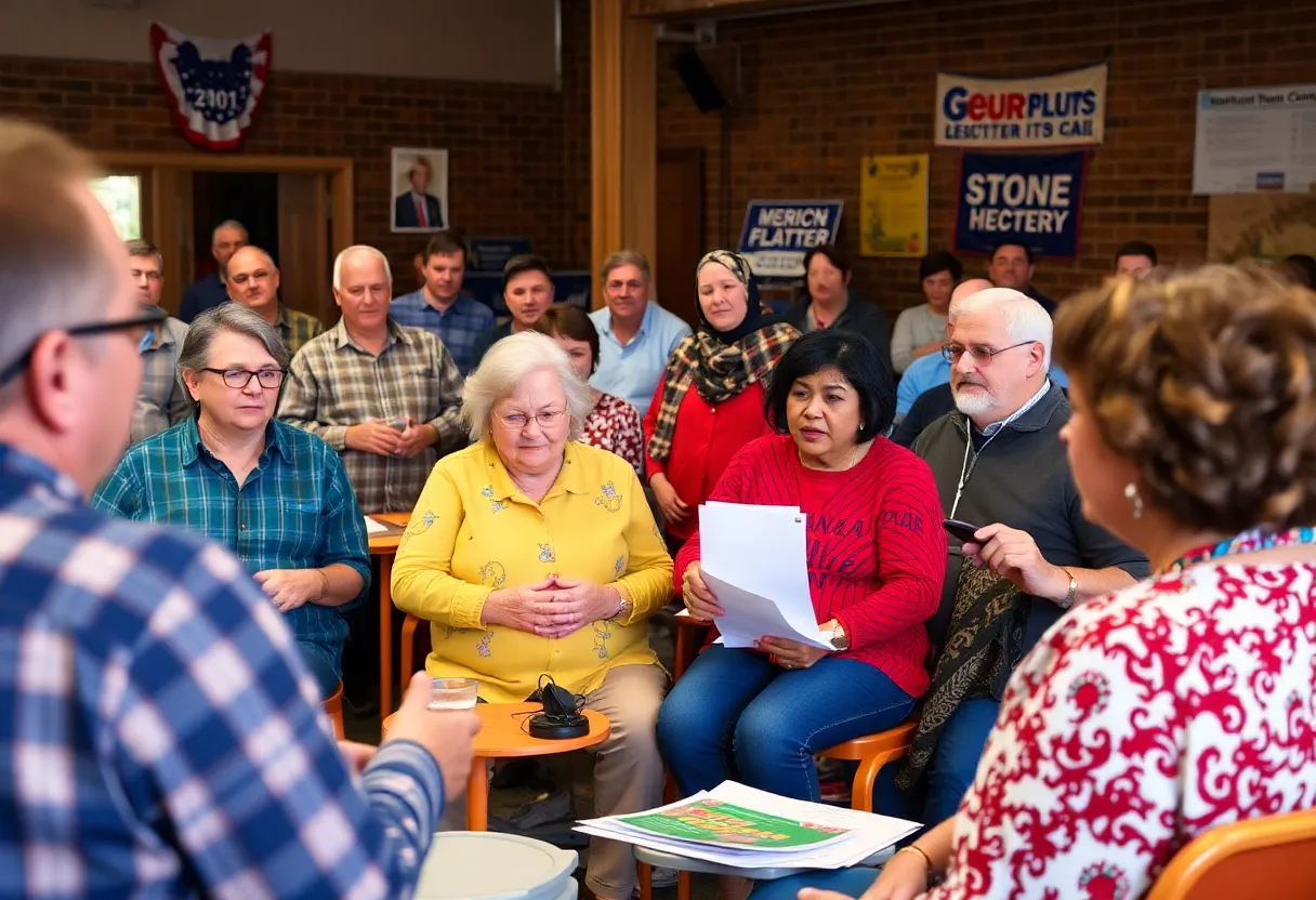Residents discussing Lexington County elections
