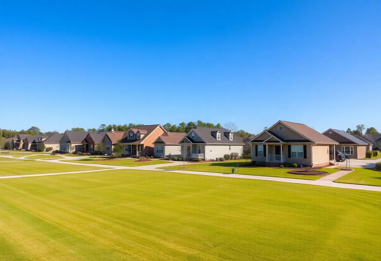 Residential area in Lexington with homes and greenery