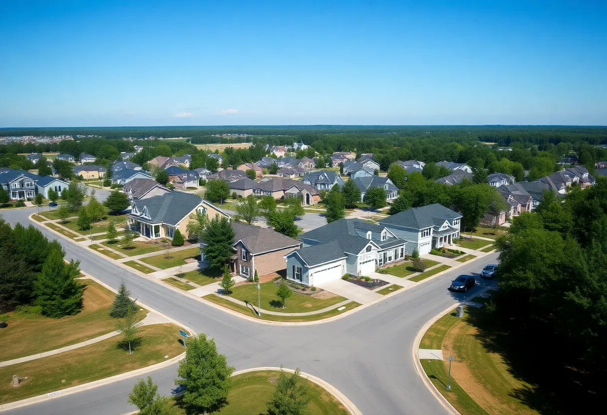 New residential homes under construction in Lexington