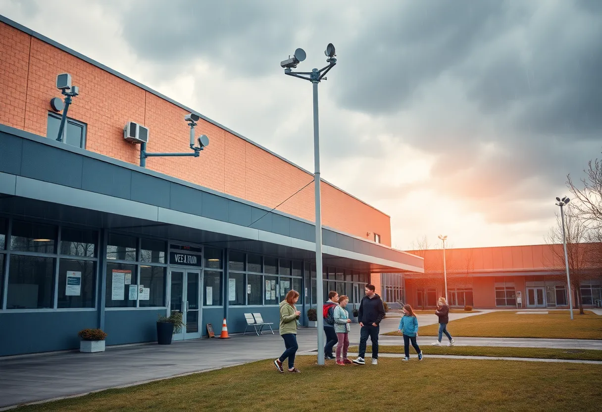 Weather monitoring systems installed at Lexington school campus.