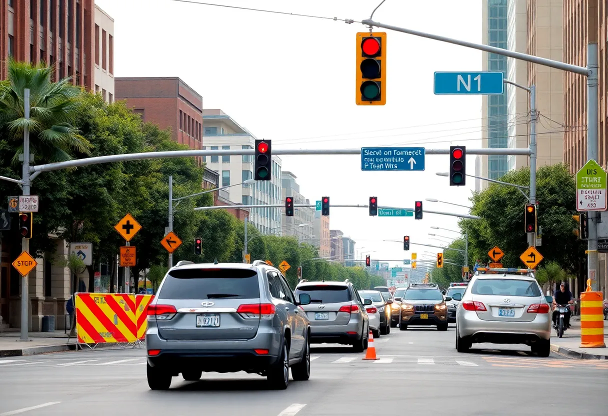 Construction at Lexington intersection for traffic improvement