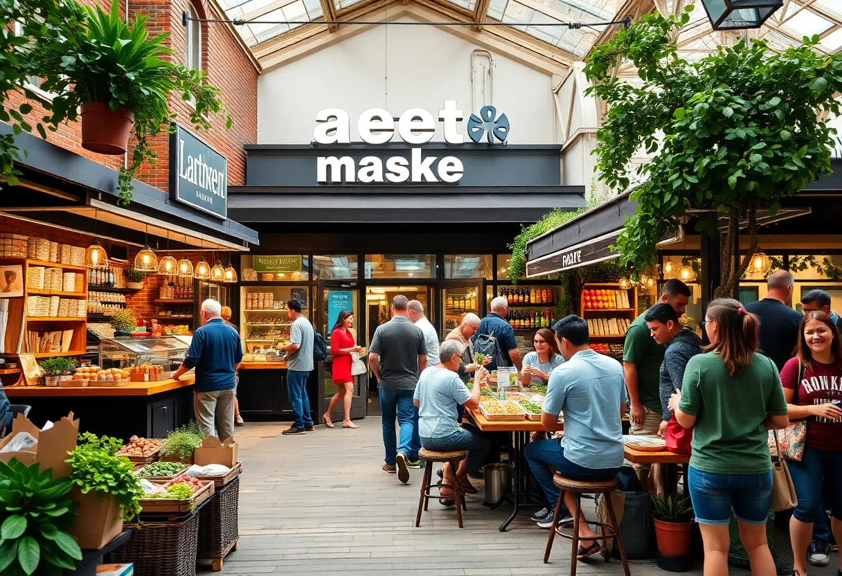 Rendering of the new Melrose Market in Columbia, SC