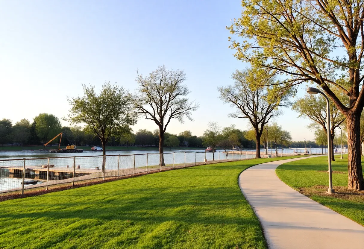 Construction at Riverfront Park in Columbia