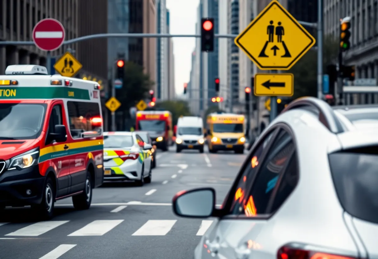 A city intersection symbolizing road safety.