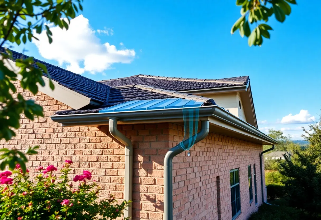 Illustration of an effective roof drainage system