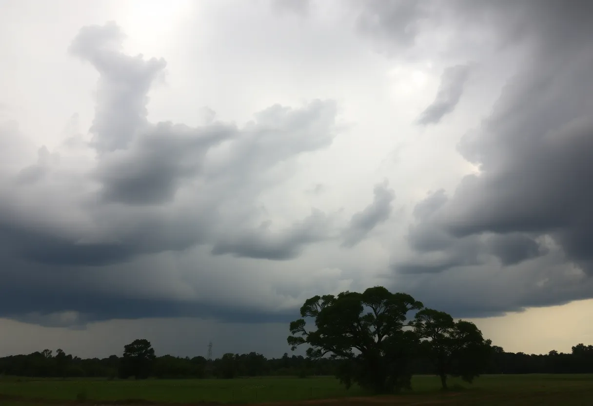 Dramatic thunderstorm clouds over Lexington and Aiken Counties