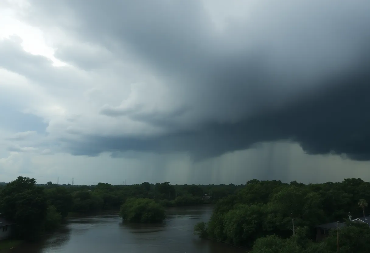 Severe thunderstorms causing flooding in Columbia SC