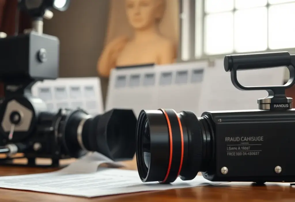 Film producer fraud at a movie set