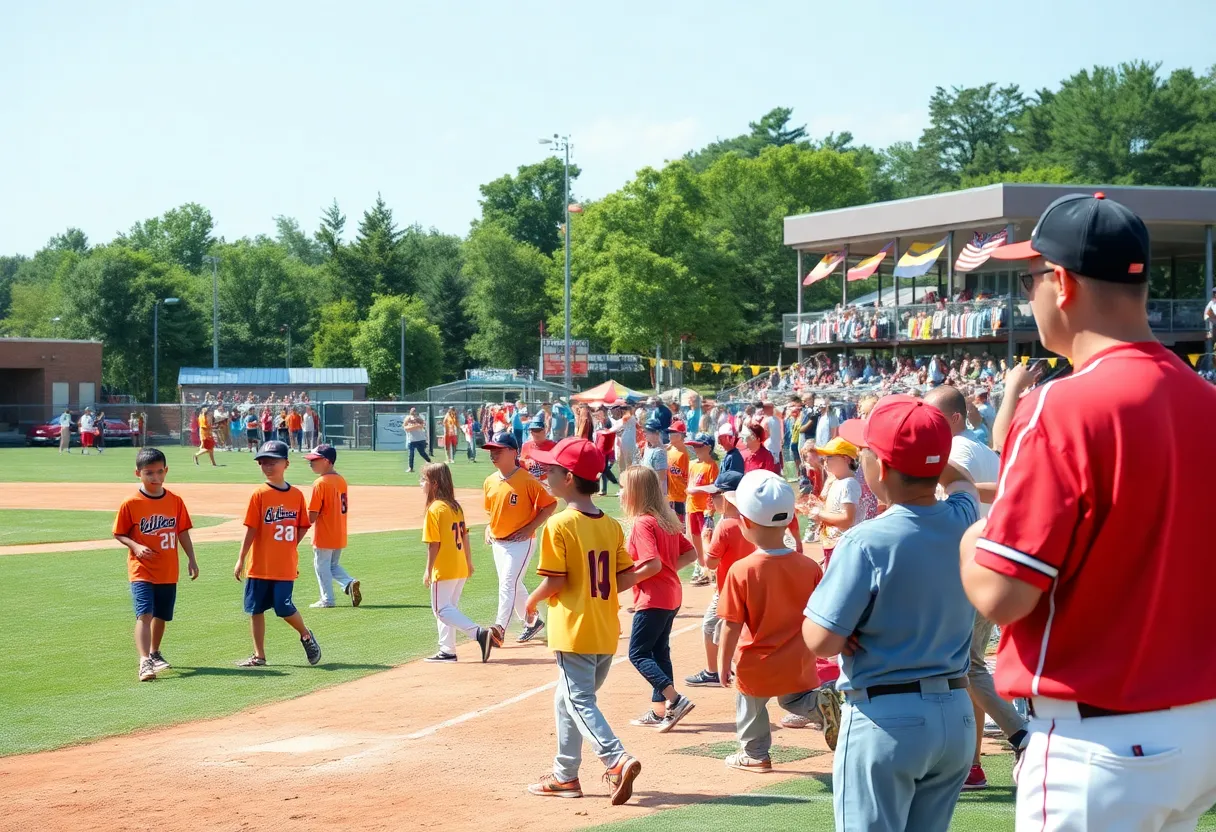 Lexington County youth baseball tournament with teams playing