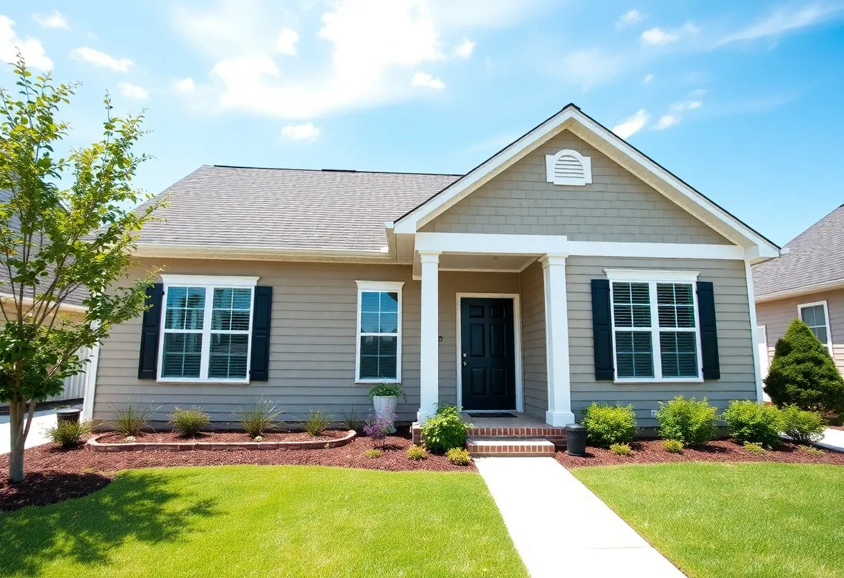 A modern single-family home representing affordable housing in South Carolina