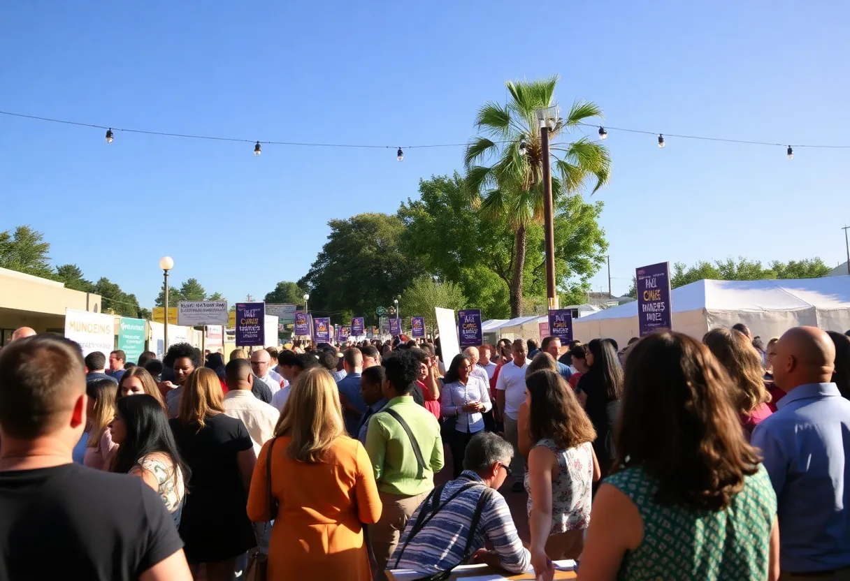 Community members celebrating local businesses during Best Biz Awards in Columbia, SC.