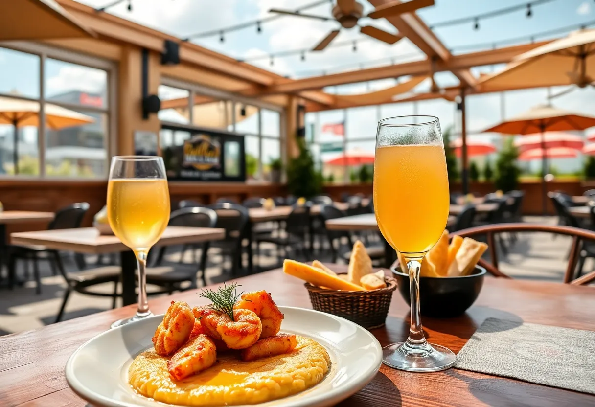 Outdoor patio dining at Breakfast at Ruiz Elgin