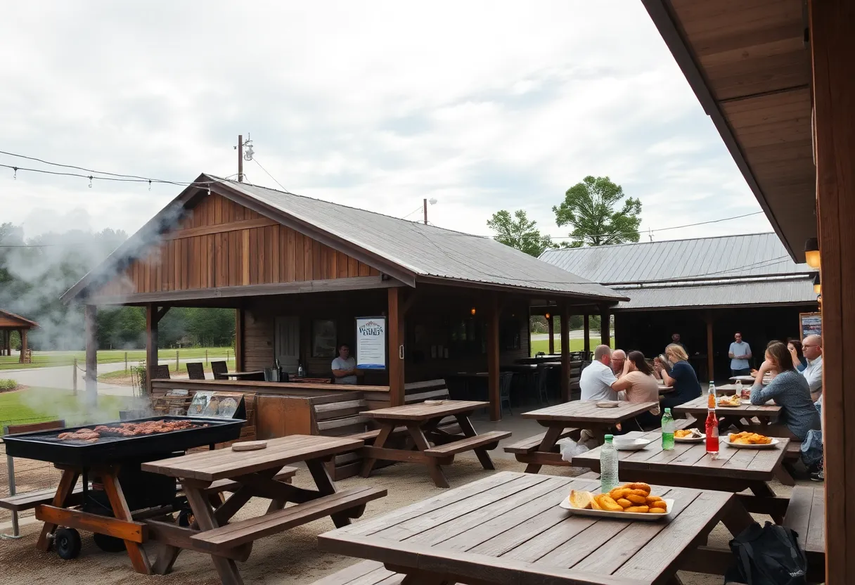 Outdoor view of City Limits Barbecue in South Carolina