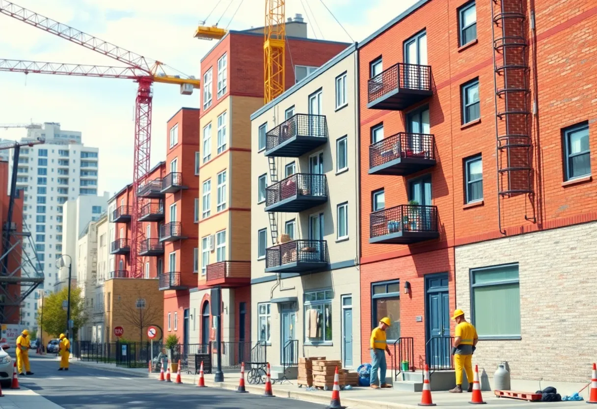 Construction site of affordable housing in Columbia, SC