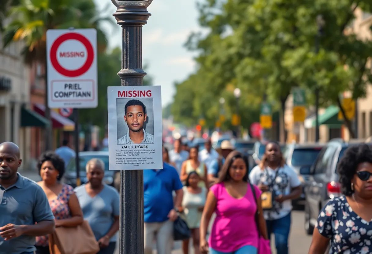 Community involvement in searching for a missing woman in Columbia.