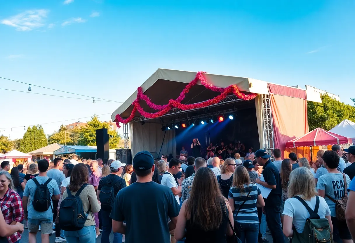 Community members enjoying an outdoor concert